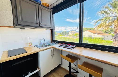 Saint-Cyprien Plage Apartment | Studio cabine climatisé proche mer - 4 pers. - FR-1-309-572