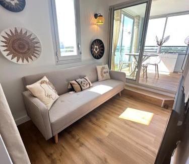 Le Couchant Apartment | Studio cabines, Vue mer & étang, plage a pied