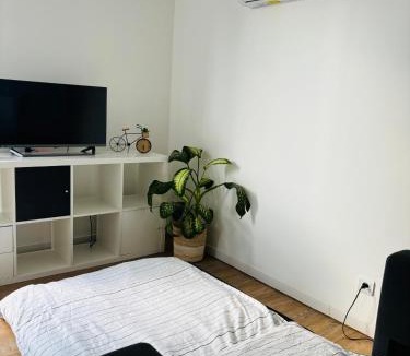 Merignac Apartment | Studio calme avec cour privative Parking Jacuzzi option