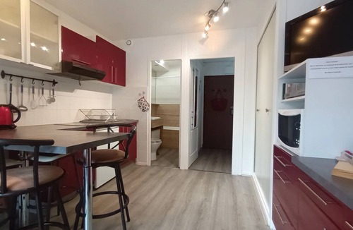 Cauterets Apartment | Studio Cauterets balcony mountain view 300 m cable cars, thermal baths, train station, shops