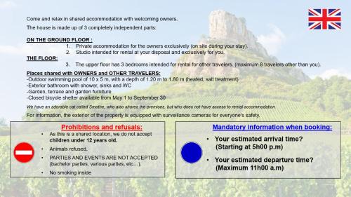 Grieges House | Studio chez l'habitant avec piscine commune