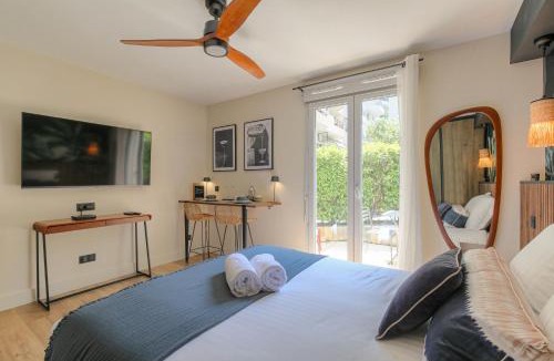 Villette Gare Apartment | Studio chic piscine, jardin et parking, Lyon 3