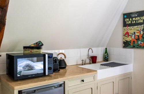 Chenehutte-Treves-Cunault Apartment | Studio Dépendance du Château - Kitchenette