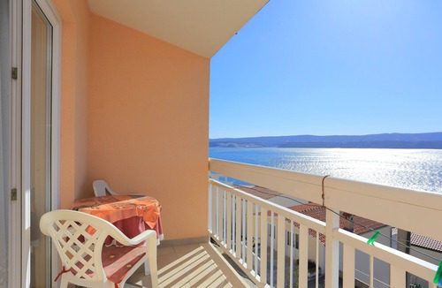 Stanici Apartment | Studio flat with balcony and sea view Stanići, Omiš (AS-2818-b)