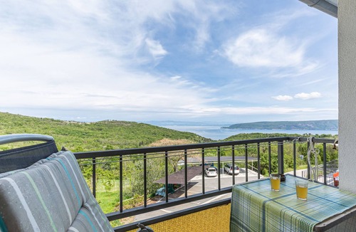 Brsec Apartment | Studio flat with balcony and sea view Brseč, Opatija (AS-7796-a)