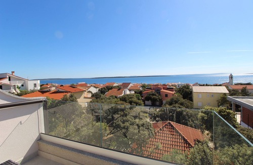 Mandre Apartment | Studio flat with terrace and sea view Mandre (Pag) (AS-6309-a)
