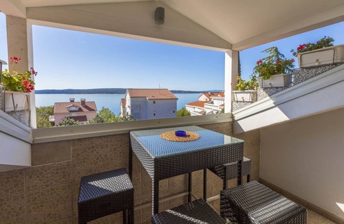 Selce Apartment | Studio flat with terrace and sea view Selce (Crikvenica) (AS-4802-a)