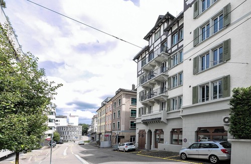 St. Gallen Apartment | Studio Gallusplatz with Parking lot and Balcony
