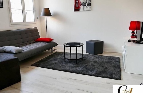 Falaise Apartment | Studio kitchen, bathroom, sleeping area, TV, WiFi