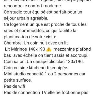Villeneuve-les-Avignon Apartment | Studio Pop Art Villeneuve Centre
