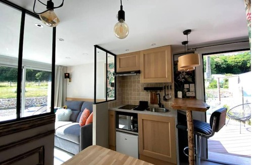 Saint-M'Herve Apartment | Studio, Terrasse 40 m2, Jardin 2000 m 2, Vue Imprenable