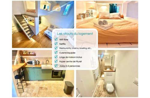 Muret Apartment | " Studio Vasconia " Hyper Centre - Mezzanine -Wifi