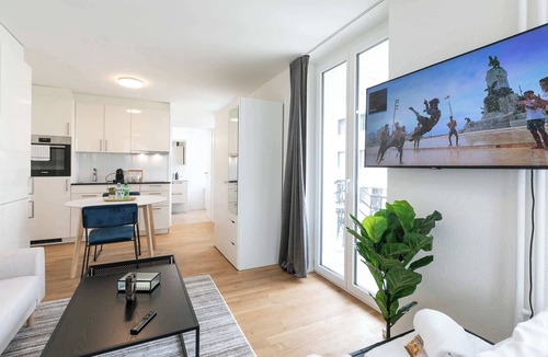 St. Gallen Apartment | Studio Waaghaus with Parking lot and Balcony