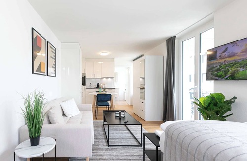 St. Gallen Apartment | Studio Waaghaus with Parking lot and Balcony