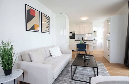 St. Gallen Apartment | Studio Waaghaus with Parking lot and Balcony