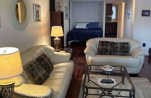 Holcomb Condo | Stunning Lake View Studio with Private Beach!