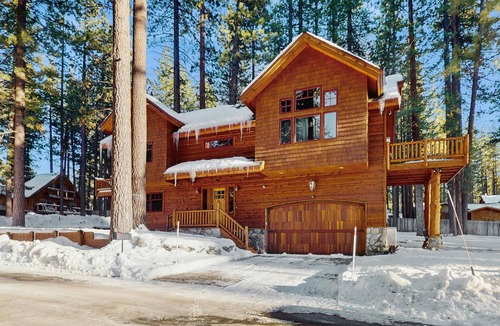 Sierra Tract House | Stunning Large Custom Family Home with Fireplace, Yard, Spa, Views, EV Car Charger