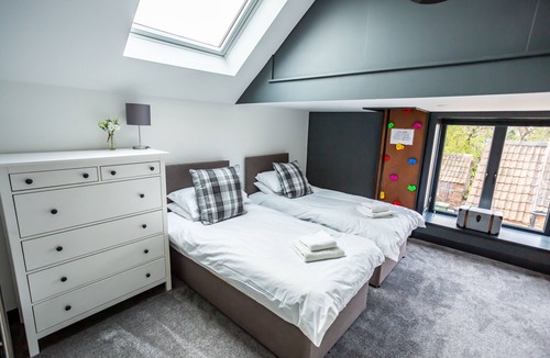 Iron Acton House | Stunning Modern Barn sleep 24 with Hot Tub , Cinema Room and Games Room .