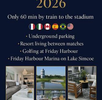 Innisfil Apartment | Stunning Stayz Luxury 2 King Suite at Friday Harbour Resort Marina Walk & Parking