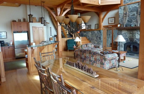 Tupper Lake House | Stunning timber frame lake house with boathouse, game room. Sleeps 10.