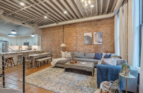 Downtown Syracuse Apartment | Stylish 2-Story Loft in Downtown Syracuse
