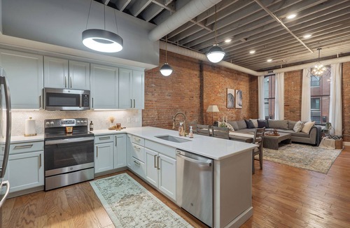 Downtown Syracuse Apartment | Stylish 2-Story Loft in Downtown Syracuse