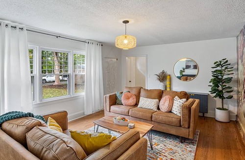 Mebane House | Stylish 3-BR Boho Cottage Walkable to Downtown Mebane