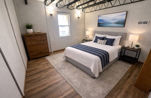 Oswego Apartment | Stylish 4BR Loft Sleeps 8 Prime Location