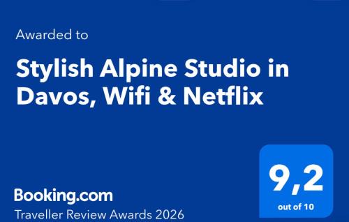 Davos-Dorf Apartment | Stylish Alpine Studio in Davos, Wifi & Netflix