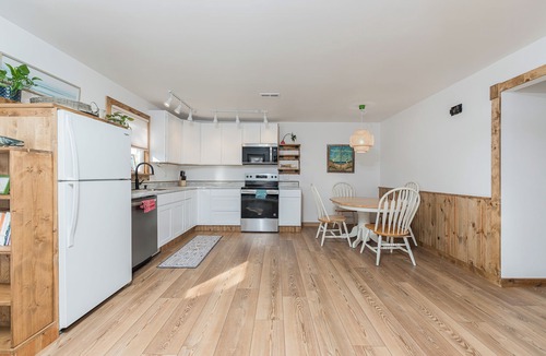 Swansboro House | Stylish Coastal Duplex A King Bed, Trundle, Terrace, Fenced Steps to Downtown