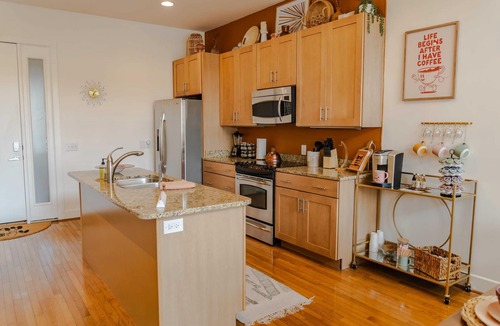 East Market District Apartment | Stylish groovy condo minutes from Churchill Downs