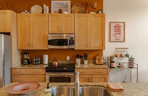 East Market District Apartment | Stylish groovy condo minutes from Churchill Downs