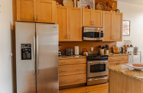 East Market District Apartment | Stylish groovy condo minutes from Churchill Downs