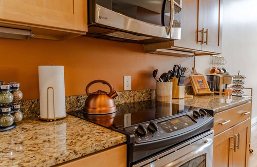East Market District Apartment | Stylish groovy condo minutes from Churchill Downs