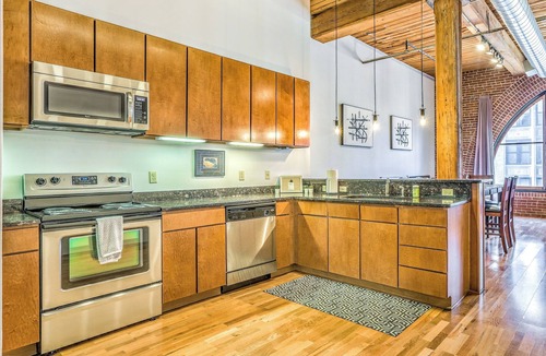 Downtown West Apartment | Stylish Industrial Loft in Downtown St. Louis