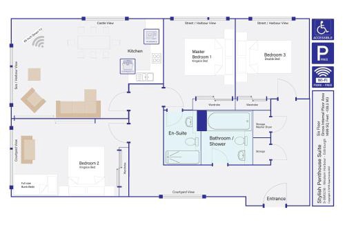 Newhaven Apartment | Stylish Penthouse Suite