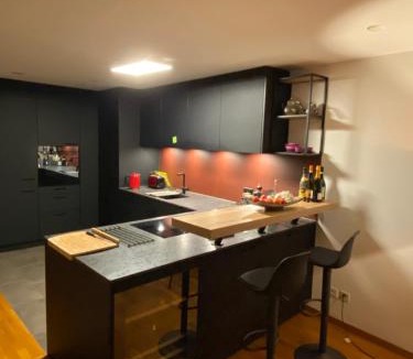 Zug House | Stylish Room and private bathroom in lakefront apartment