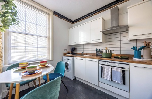 Gloucester Apartment | Stylish Stay Steps from Lively Docks