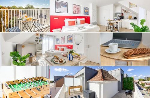 Bobigny Apartment | Suite Bauhaus - Proche Paris - Terrasse - Netflix