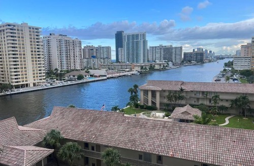 Hallandale Beach Apartment | Sunlit BeachWalk Studio, 2 Full Beds, Coastal Charm