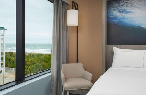 Cocoa Beach Hotel | Sunny Retreat! 2 Modern Units! Onsite Pool, Parking, Private Beach Access!