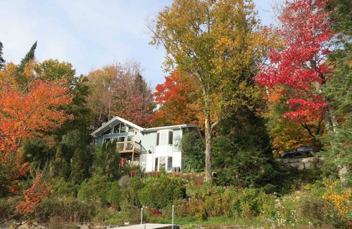 St-Adolphe-d'Howard House | Sunny south-facing lakefront cottage with sauna close to ski hills and trails