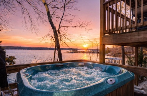 Lake of the Ozarks House | Sunset & Chill Lakefront 3 Bed/2Bath/Dock/Firepit/HotTub-10PP