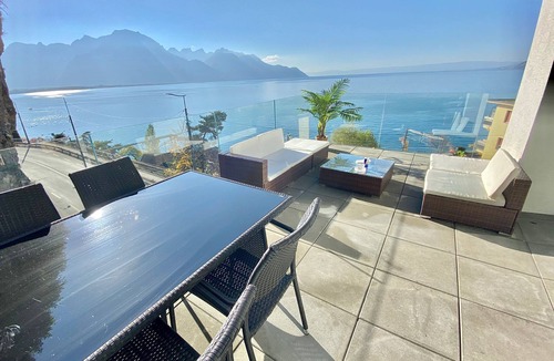 Veytaux Apartment | Sunset Home, Luxury Lake Front Apartment