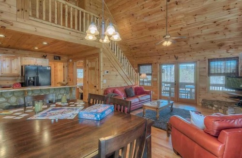 Blue Ridge Cabin | Sunset Ridge- Wooded Setting | Screened Deck | Relaxing Hot Tub