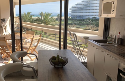 Canet-Plage Apartment | Superb renovated apartment of 45 m2 on the seafront with large terrace