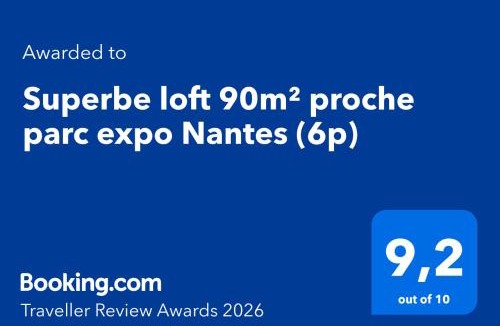 Ranzay-Grand Clos Apartment | Superbe loft 90m² proche parc expo Nantes (6p)
