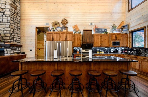 Broken Bow Cabin | Swimming Beaver Mansion · Indoor Pool Year-Round, Sleeps 28, Game Room, Views!