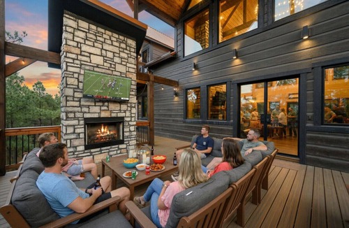 Broken Bow Cabin | Swimming Beaver Mansion · Indoor Pool Year-Round, Sleeps 28, Game Room, Views!