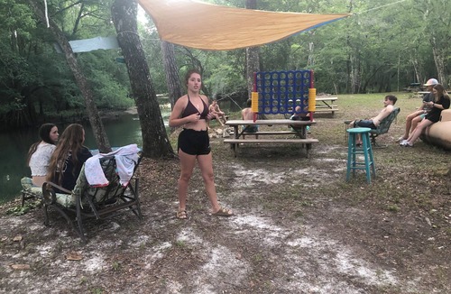 Vernon RV Rental | Tent camp directly on the water